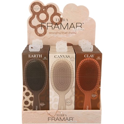 Framar Terra Detangle Brush Display